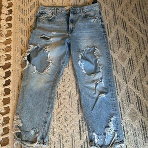 Zara very distressed jeans